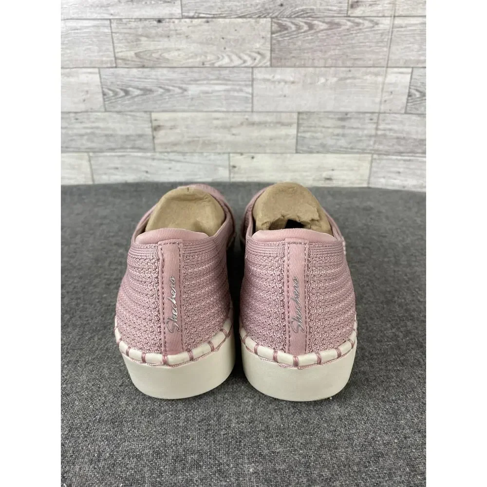 SKECHERS Sepulveda KNOT Overlay Slip On Mauve Shoes Women’s 8.5M Casual COMFORT - Picture 6 of 11